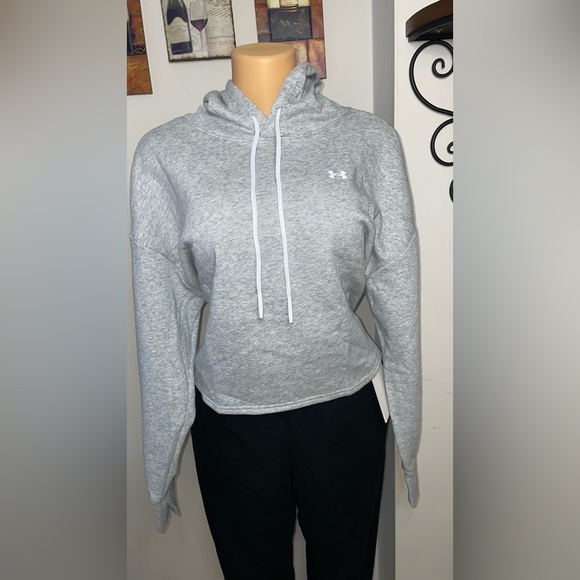 SOLD NWT UNDER ARMOUR HOODIE GRAY ULTRA SOFT COTTON BLEND FLEECE SIZE XL - Picture 7 of 10